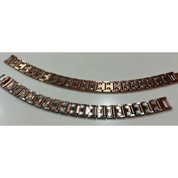 Magnetic copper link therapy bracelets. - Picture 2 of 4